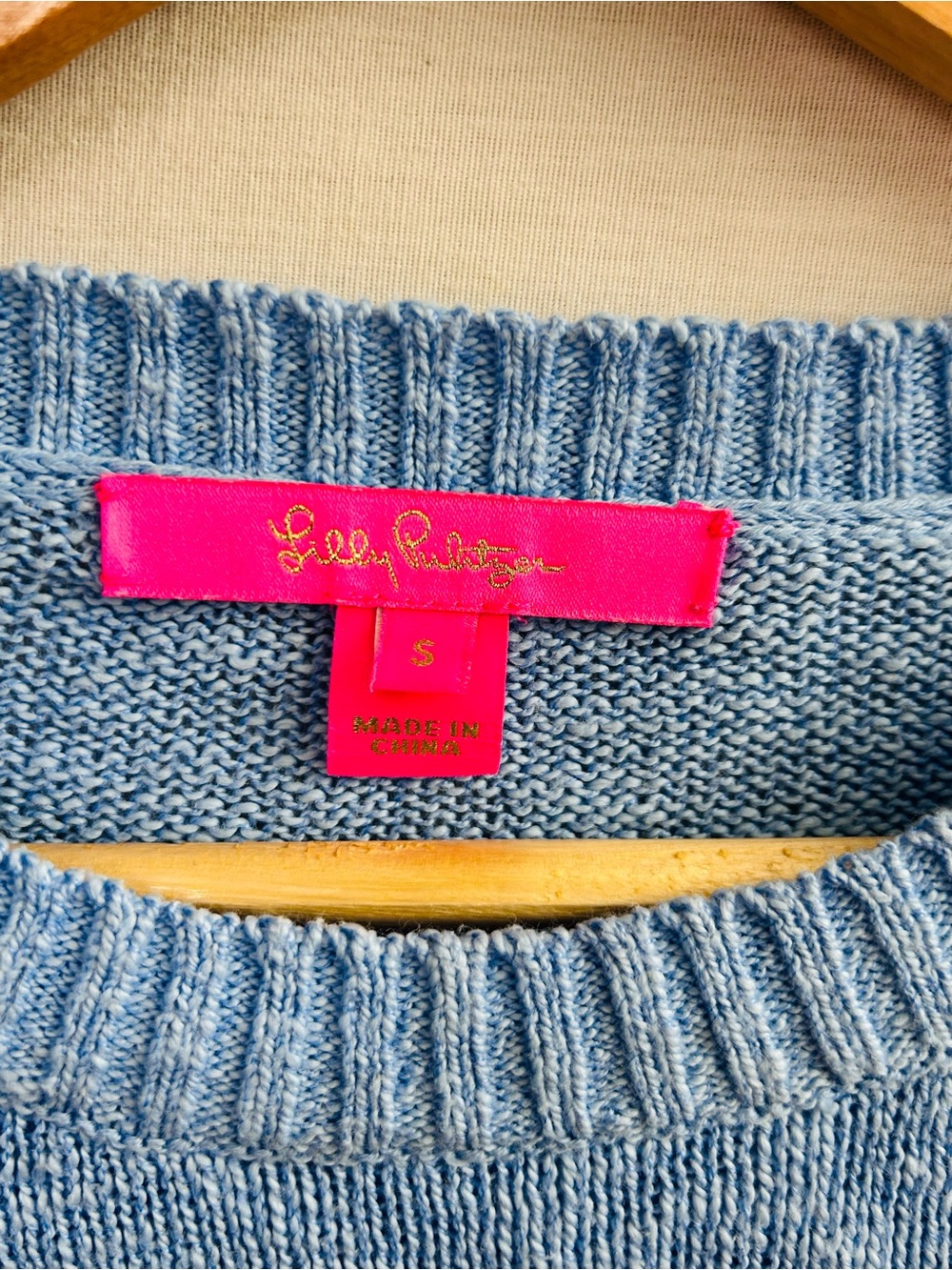 Lilly Pulitzer Pippy Sweater in Blue Peri featuring "Sun Sand Sea" - Picture 3 of 4
